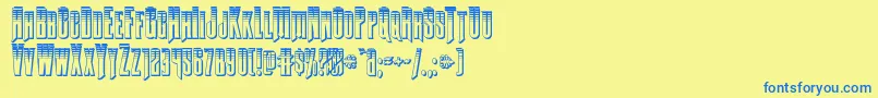 Butchsundanceplat Font – Blue Fonts on Yellow Background