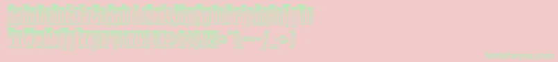 Butchsundanceplat Font – Green Fonts on Pink Background