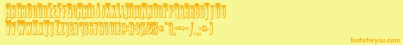 Butchsundanceplat Font – Orange Fonts on Yellow Background