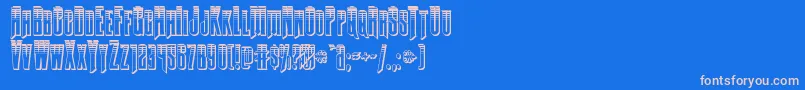 フォントButchsundanceplat – ピンクの文字、青い背景
