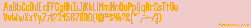 Fundr Font – Orange Fonts on Pink Background