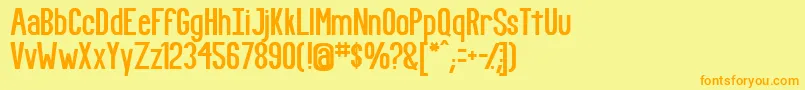 Fundr Font – Orange Fonts on Yellow Background