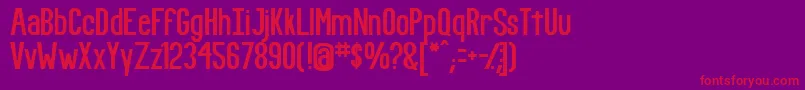 Fundr Font – Red Fonts on Purple Background