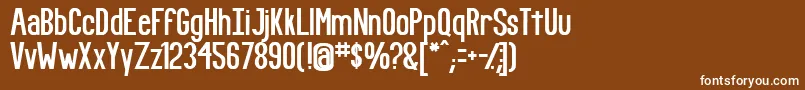 Fundr Font – White Fonts on Brown Background