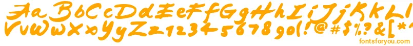 フォントJapaneseBrush – オレンジのフォント