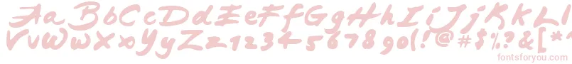 fuente JapaneseBrush – Fuentes Rosadas Sobre Fondo Blanco