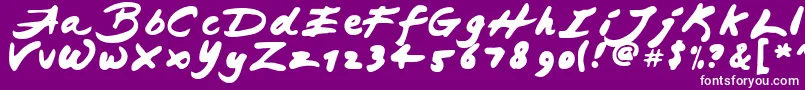 JapaneseBrush Font – White Fonts on Purple Background