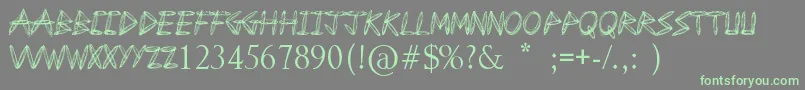 DrawFreehand Font – Green Fonts on Gray Background