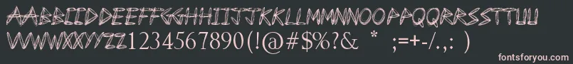 DrawFreehand Font – Pink Fonts on Black Background