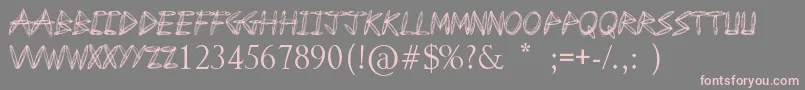 DrawFreehand Font – Pink Fonts on Gray Background