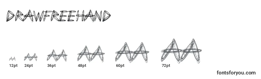 Размеры шрифта DrawFreehand