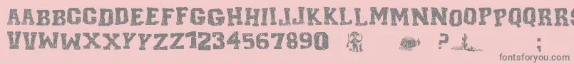 CordelEncarnadoI Font – Gray Fonts on Pink Background