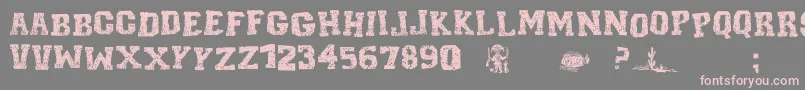 Шрифт CordelEncarnadoI – розовые шрифты на сером фоне
