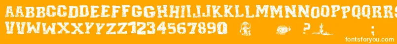 CordelEncarnadoI Font – White Fonts on Orange Background