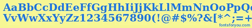 AeRasheeqBold Font – Blue Fonts on Yellow Background