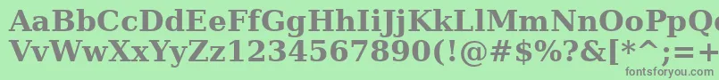 フォントAeRasheeqBold – 緑の背景に灰色の文字