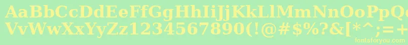 AeRasheeqBold Font – Yellow Fonts on Green Background