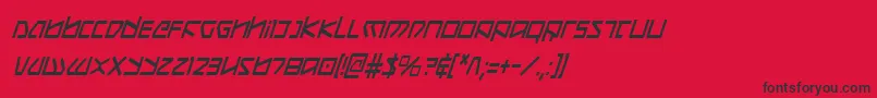 Koboldci-Schriftart – Schwarze Schriften auf rotem Hintergrund