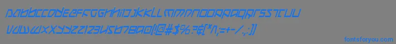 フォントKoboldci – 灰色の背景に青い文字