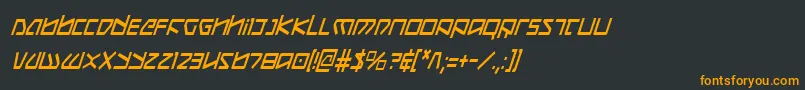 フォントKoboldci – 黒い背景にオレンジの文字