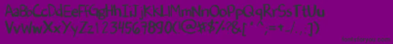 DenneSOldHandwriting Font – Black Fonts on Purple Background