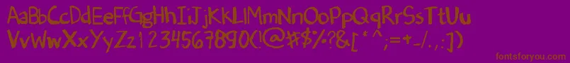 DenneSOldHandwriting Font – Brown Fonts on Purple Background