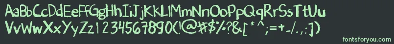 Шрифт DenneSOldHandwriting – зелёные шрифты на чёрном фоне