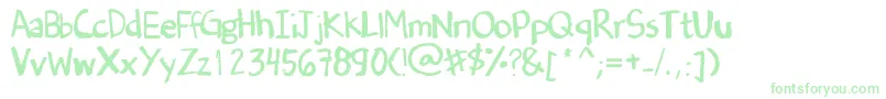 DenneSOldHandwriting Font – Green Fonts on White Background