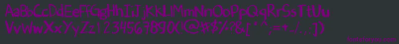 DenneSOldHandwriting Font – Purple Fonts on Black Background