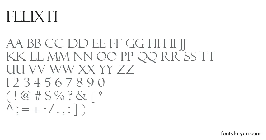 Felixti Font – alphabet, numbers, special characters
