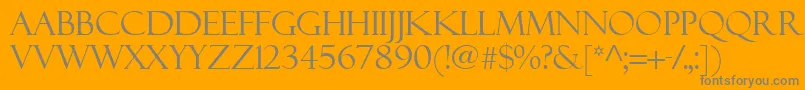 フォントFelixti – オレンジの背景に灰色の文字