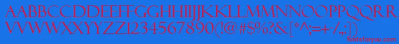 Felixti Font – Red Fonts on Blue Background