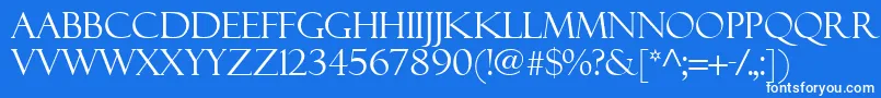 フォントFelixti – 青い背景に白い文字