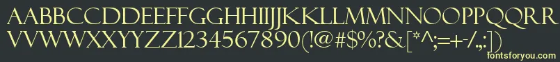 フォントFelixti – 黒い背景に黄色の文字