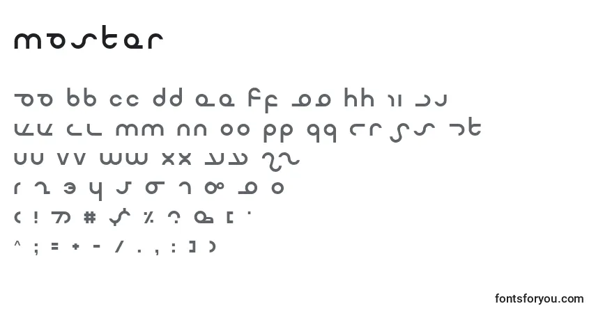 Шрифт Master – алфавит, цифры, специальные символы