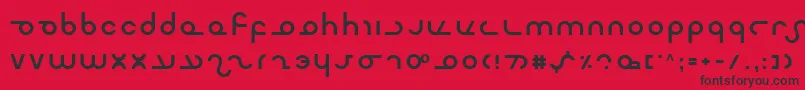 フォントMaster – 赤い背景に黒い文字