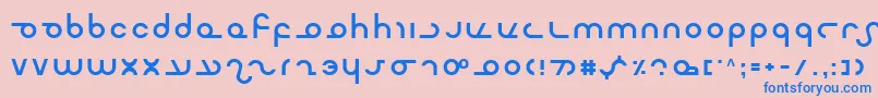 フォントMaster – ピンクの背景に青い文字