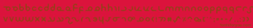 Master-fontti – ruskeat fontit punaisella taustalla