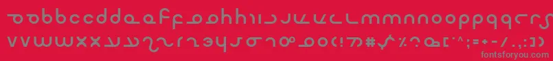 フォントMaster – 赤い背景に灰色の文字