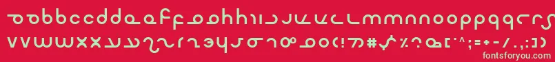 フォントMaster – 赤い背景に緑の文字