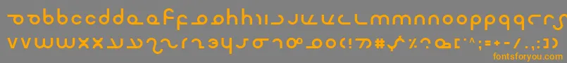 フォントMaster – オレンジの文字は灰色の背景にあります。