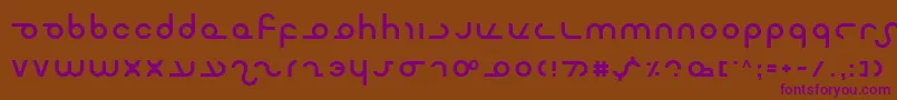 Master Font – Purple Fonts on Brown Background