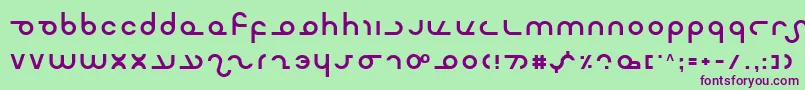 Master Font – Purple Fonts on Green Background