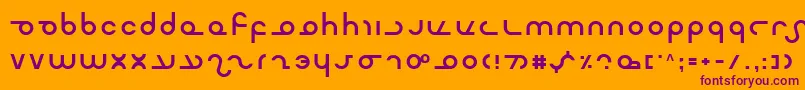 Шрифт Master – фиолетовые шрифты на оранжевом фоне