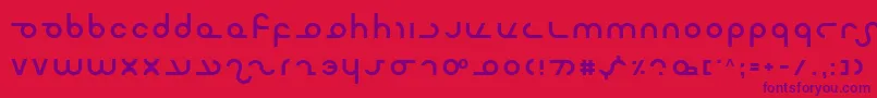 Master Font – Purple Fonts on Red Background