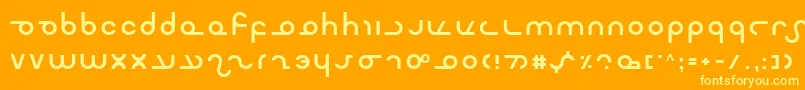 フォントMaster – オレンジの背景に黄色の文字