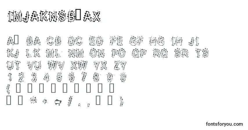 A fonte InkblotBaby – alfabeto, números, caracteres especiais