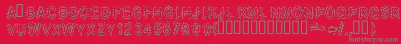 Шрифт InkblotBaby – серые шрифты на красном фоне