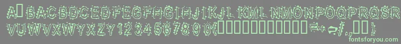 Шрифт InkblotBaby – зелёные шрифты на сером фоне