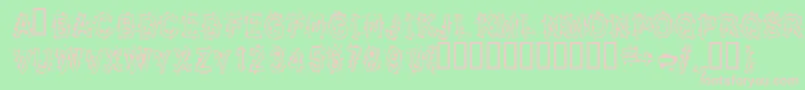 Police InkblotBaby – polices roses sur fond vert